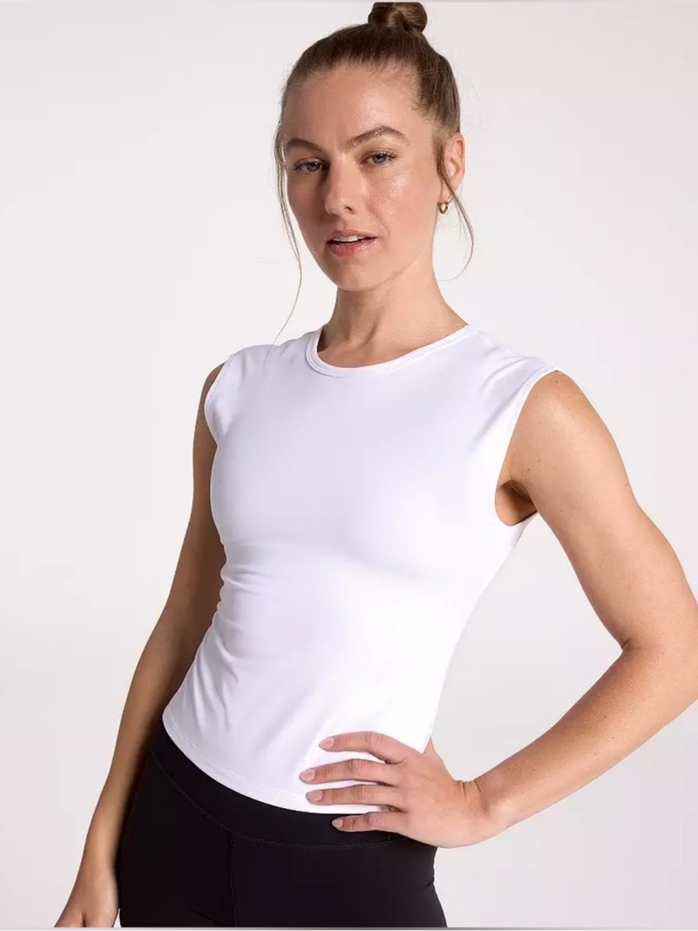 Calia Open Back Inspire Tank Top in Pure White Women’s Activewear Small NWT - Picture 3 of 12
